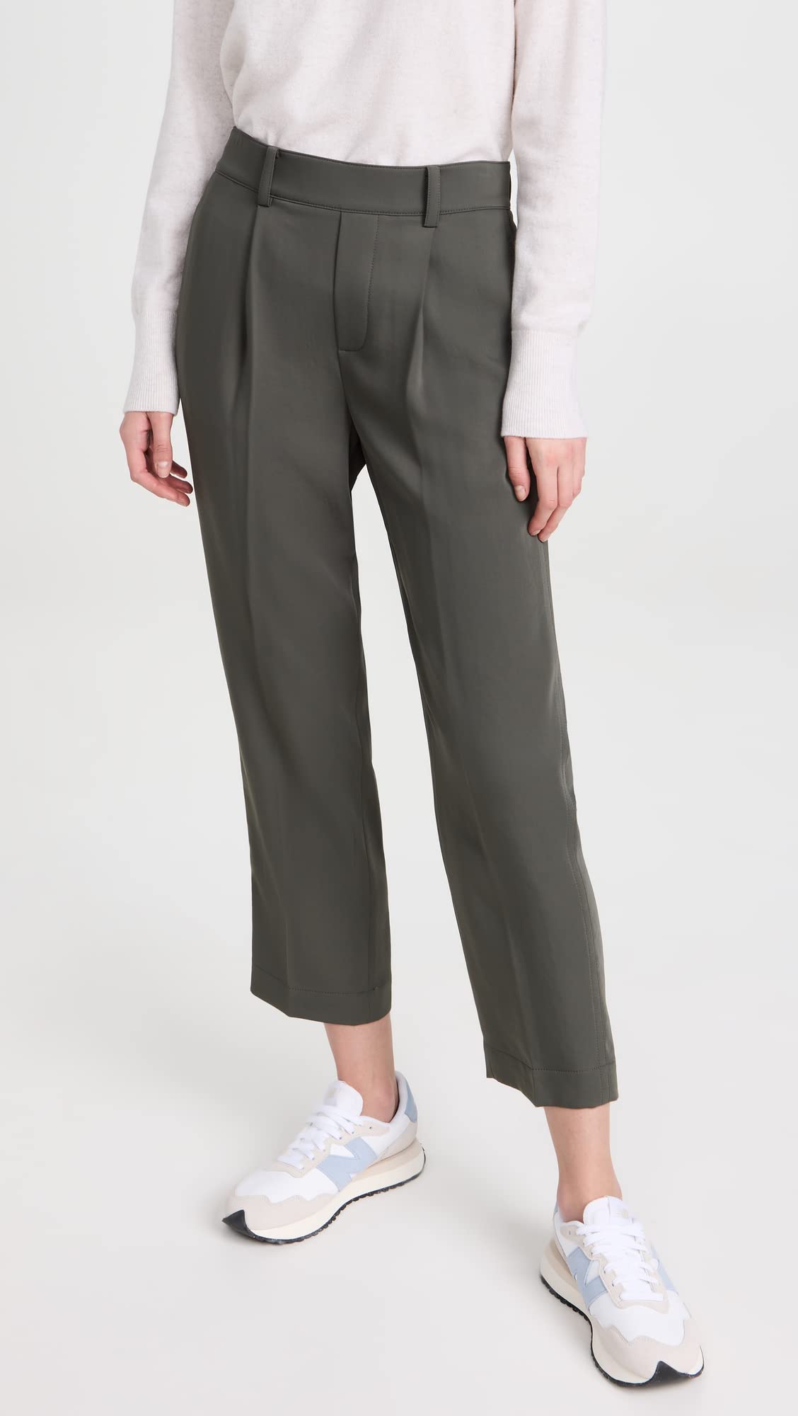 Vince Women's Tapered Pull On Pants - Comfortable Stretch Work Pants for Office, Business Casual & Travel