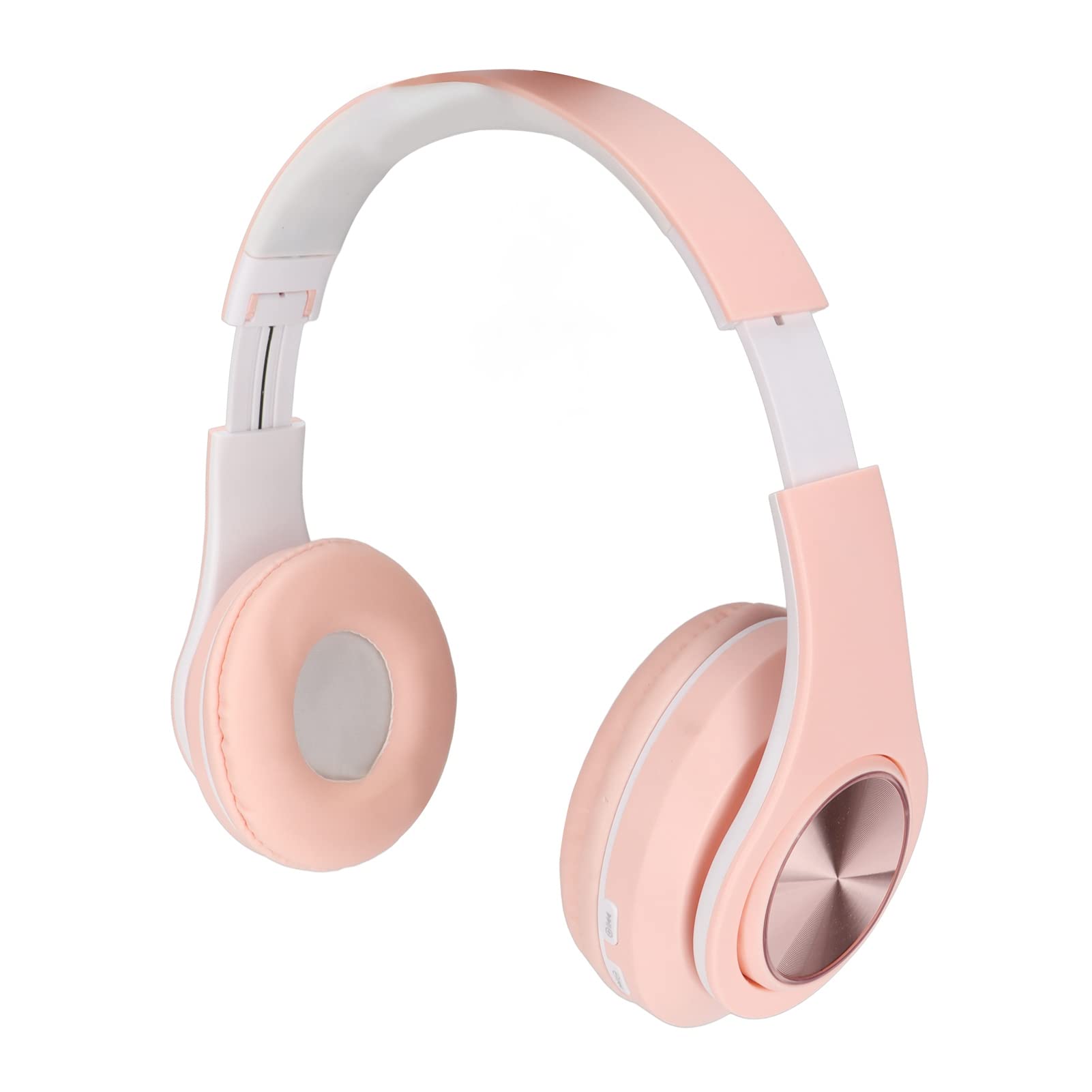 Demeras RGB Wireless Gaming Headset with Clear Bass, Adjustable Headband & Memory Card Support - Colorful LED Lights for Laptop/PC (Pink) - Perfect for Gaming, Streaming & Online Meetings