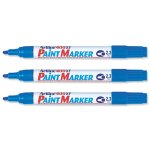 Artline 400 Bullet Tip Paint Markers - 2.3mm Line, Outdoor & Industrial Use, Vibrant Blue Ink (Pack of 12) - Perfect for Signage, DIY Projects & Metal Marking