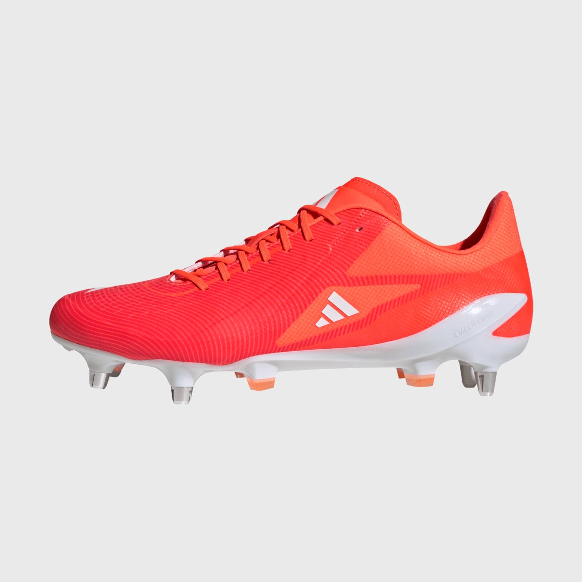 Adidas Adizero RS15 Ultimate SG Rugby Cleats - Lightweight Football Shoes for Men, Firm Ground Soccer Boots in Lucid Red - Perfect for Rugby Matches, Training & Outdoor Sports