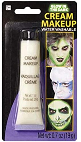 Hetkrishi Glow in The Dark Cream Make-Up - High Pigment UV Reactive Face & Body Paint for Halloween, Raves, Cosplay & Night Parties