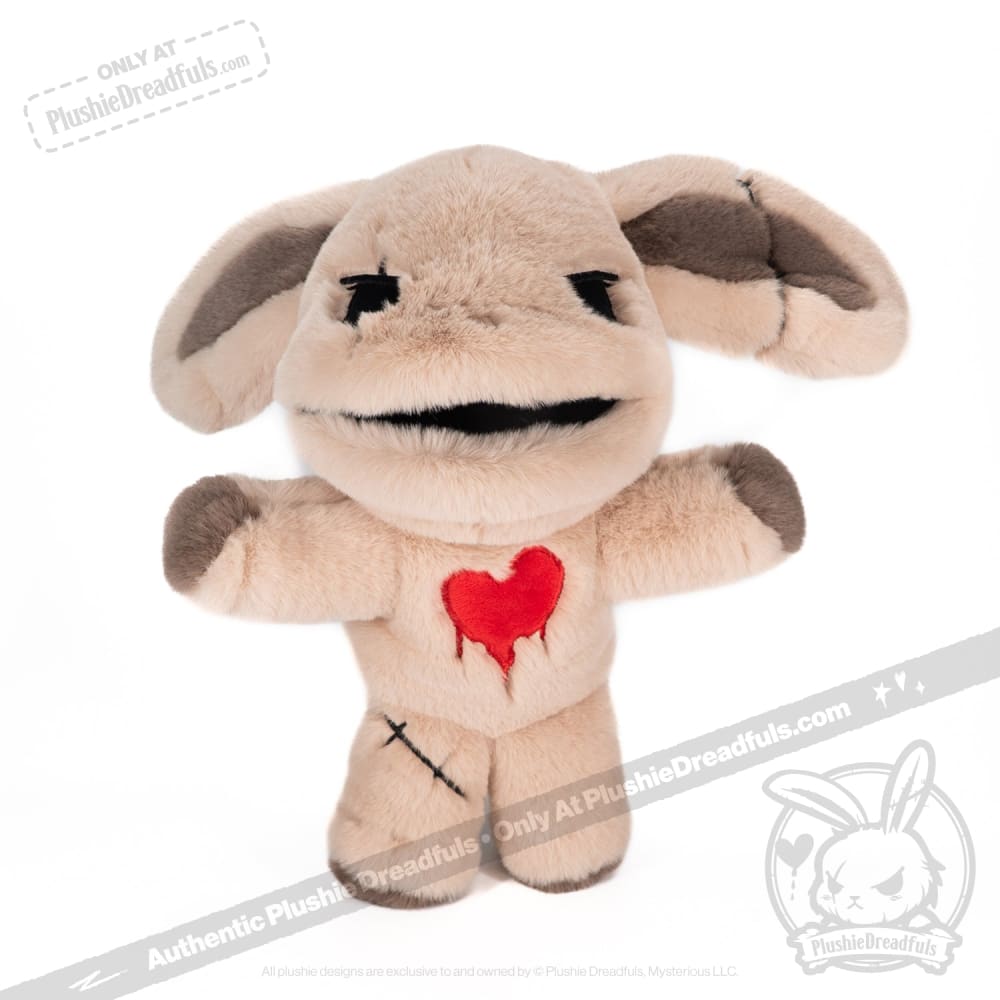 Plushie Dreadfuls Puck Dread Rabbit Plush Puppet - Soft Stuffed Animal Toy for Kids & Collectors | Perfect for Storytelling, Cuddling & Gothic Decor