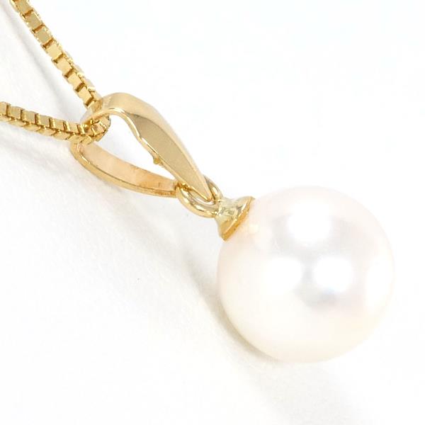 18K Yellow Gold Pearl Necklace for Women - Elegant Luxury Jewelry Gift for Brides, Anniversary & Special Occasions