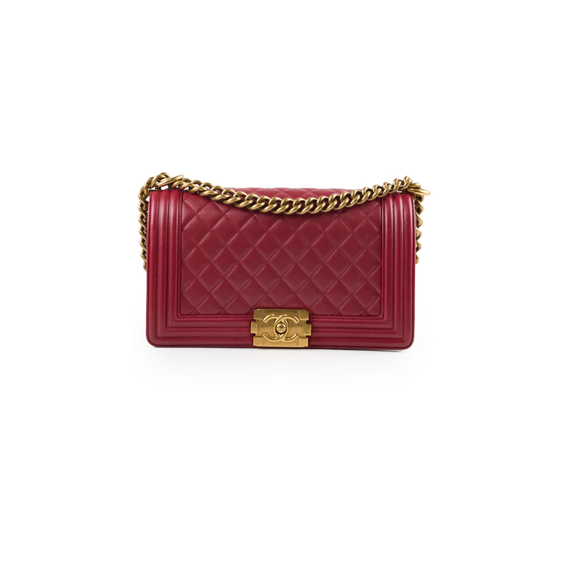 Chanel Old Medium Lambskin Leather Red Series 19 Flap Bag - Luxury Designer Handbag for Women, Perfect for Parties & Evening Events
