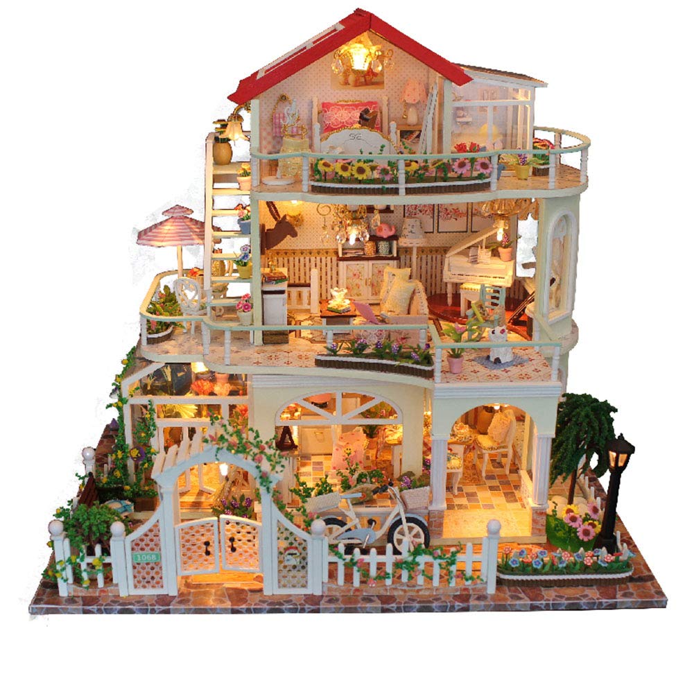 DIY Doll House Kit - Handmade Miniature Villa Model for Kids & Adults | Creative Birthday Gift, Home Decor & Collectible for Doll Enthusiasts | Perfect for Playtime, Room Display & Gift Giving
