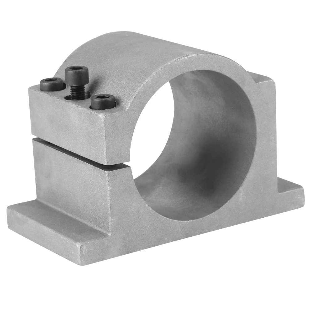 High-Quality 80mm Spindle Motor Clamp - Cast Aluminum Motor Mount Clamp with Sandblasting & Anti-Skid Design for CNC Machines, Woodworking, and Metalworking Tools