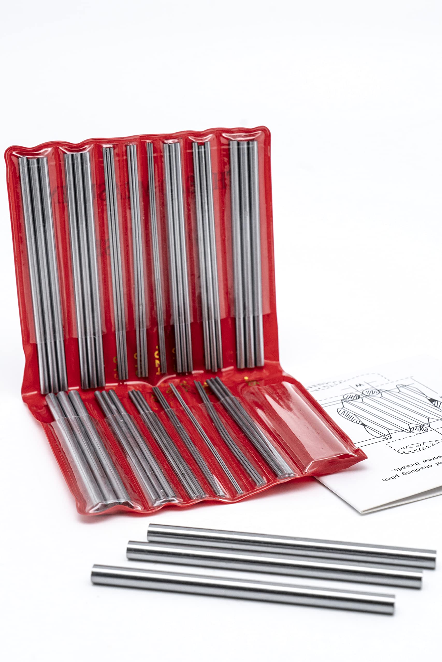 48-Piece Thread Wire Measuring Set - Precision Thread Pitch Gauge for DIY, Automotive & Industrial Use - Ideal for Mechanics, Engineers & Hobbyists