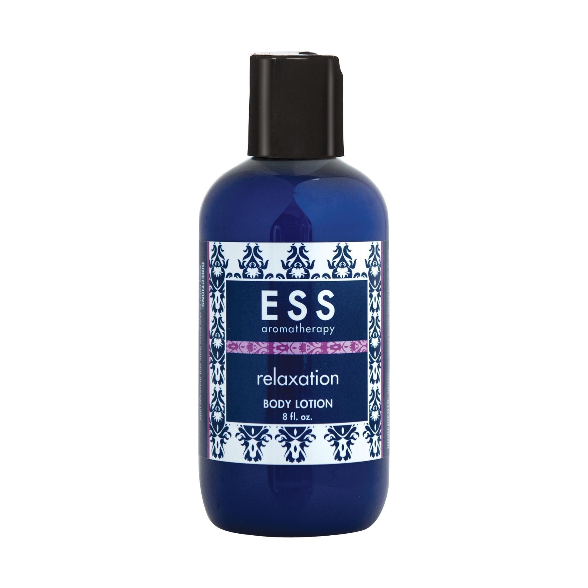 ESS Relaxation Body Lotion - 8oz Moisturizing Cream for Dry Skin with Lavender & Chamomile - Perfect for Nighttime Relaxation & Stress Relief