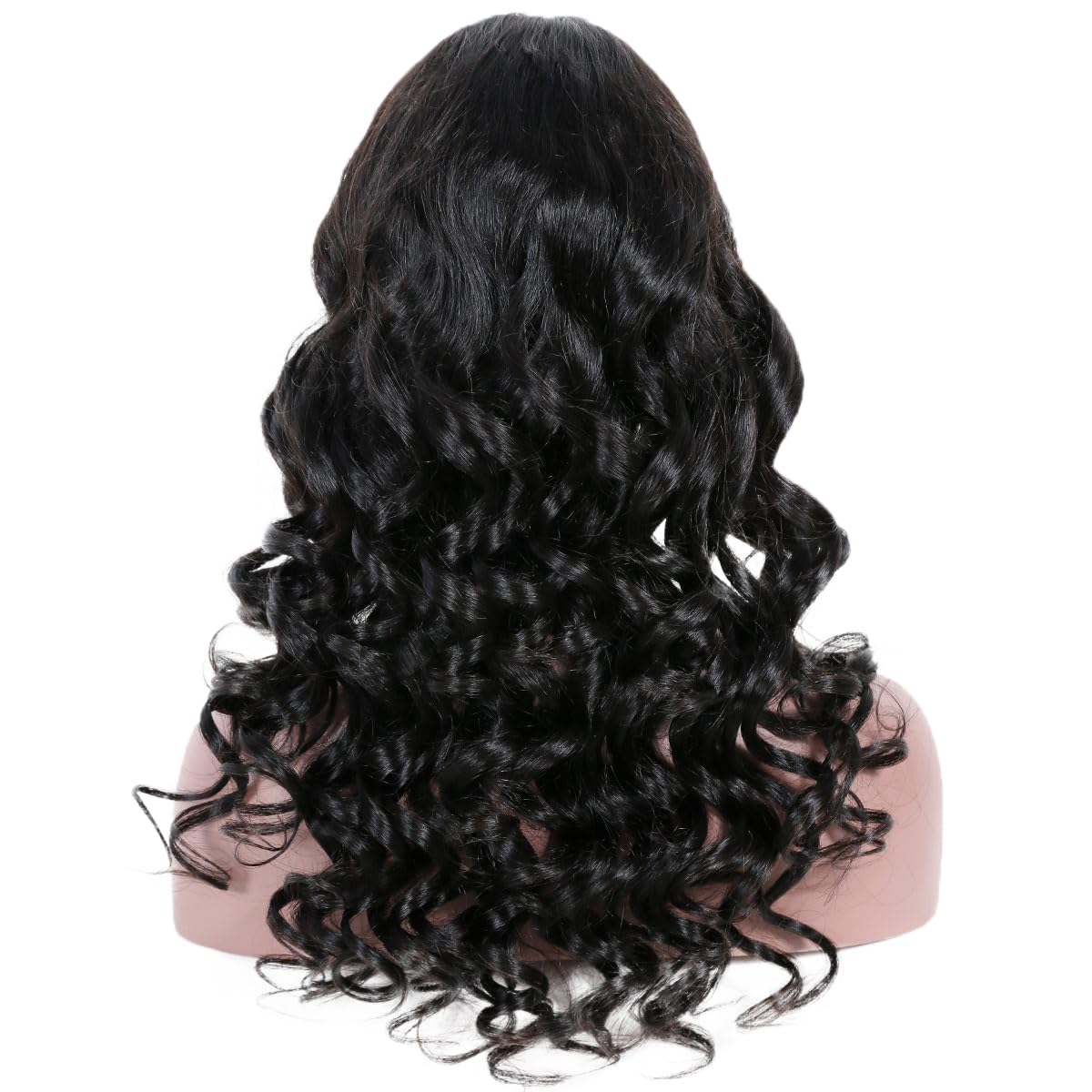 360 Lace Front Wigs Human Hair Pre Plucked Bouncy Body Wave Brazilian Virgin Hair Wig - Glueless 16 Inch Loose Body Wave 360 Lace Wigs for Black Women (Natural Color) - Perfect for Daily Wear, Parties & Special Occasions