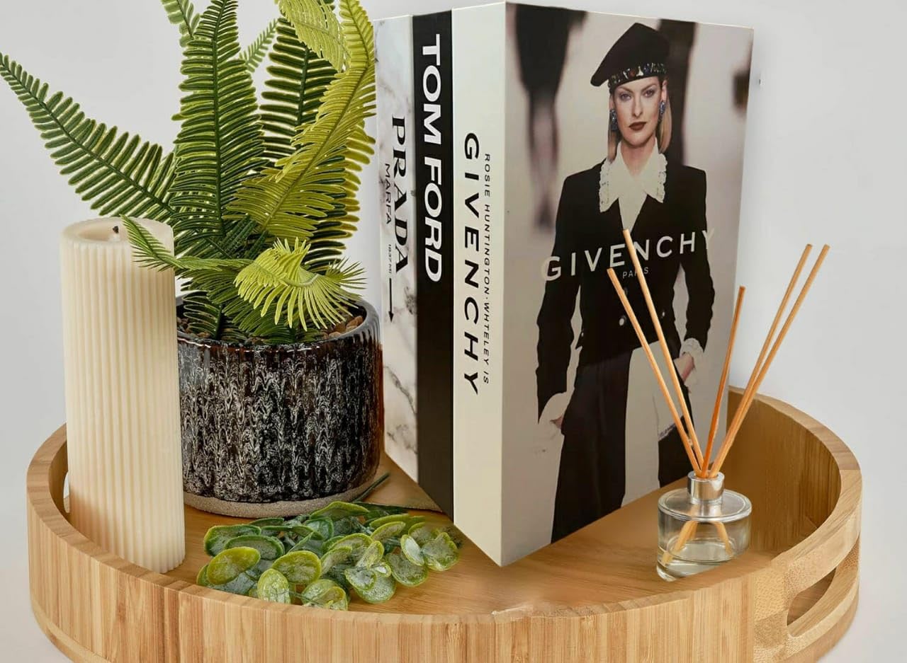 Decorative Faux Books Set of 3 - Modern Hardcover Display Books for Coffee Table, Shelf & Living Room Decor | Stylish Home Accessories for Bookshelf Styling & Interior Design
