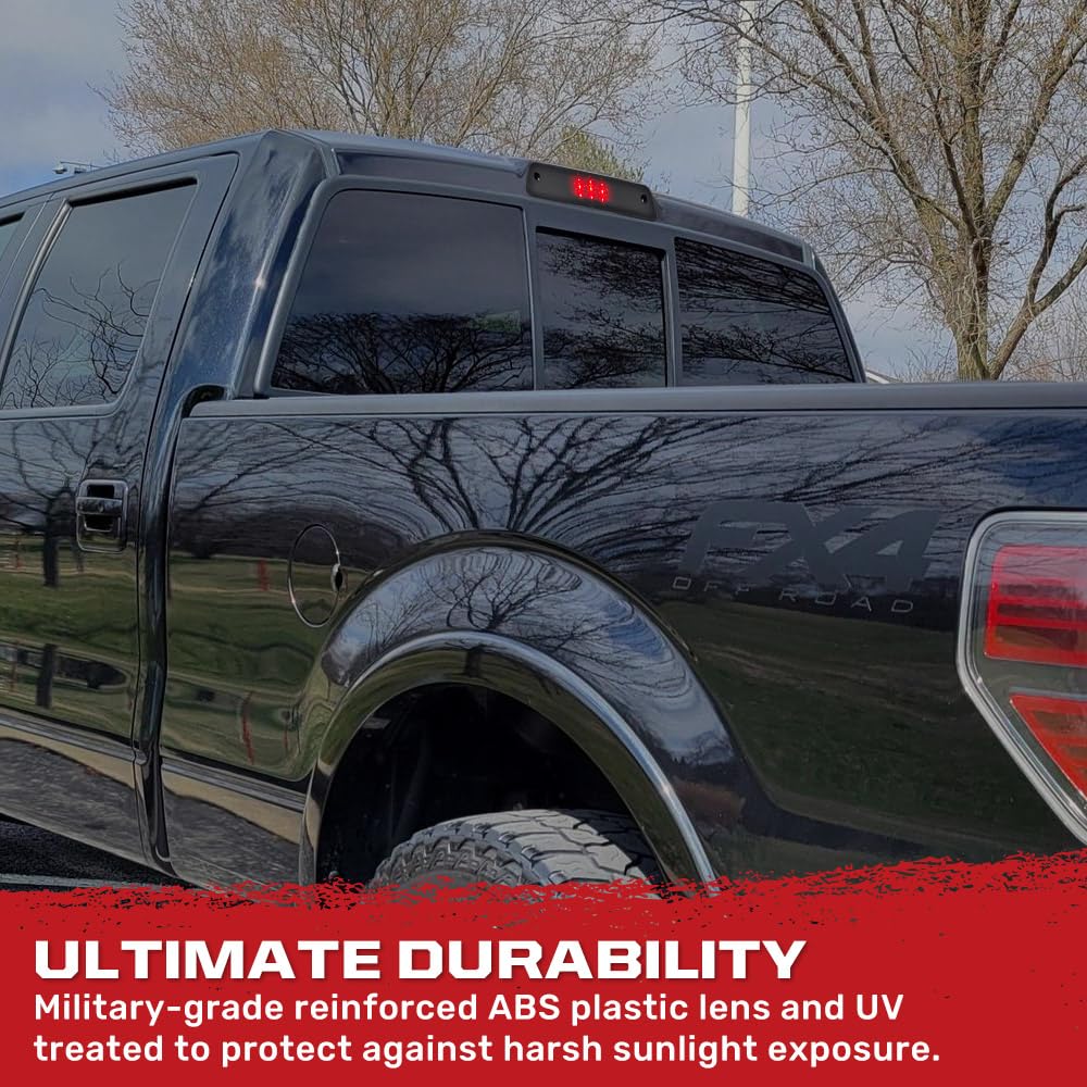 RECON Smoked Black LED 3rd Brake Light Kit with White Cargo Lights - Compatible with 2009-2014 Ford F150 | Durable & Stylish Upgrade for Truck Lighting | Perfect for Night Driving & Enhanced Visibility