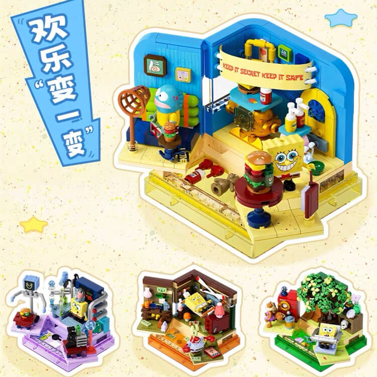 SpongeBob SquarePants Good Friends 2.0 Collectible Box Set - Cartoon Character Figures for Kids & Adults - Perfect for Display, Gifts, and TV Show Fans Collection