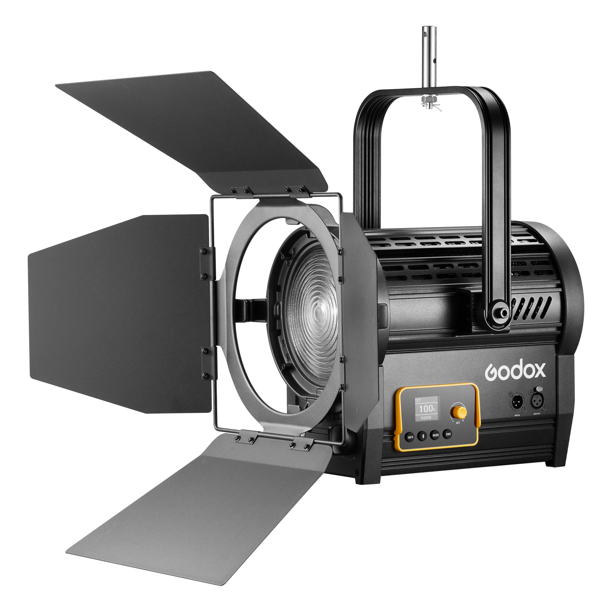 F7 120Bi Dual Color LED Fresnel Light - Professional Broadcast Studio Lighting Kit with Overhead Mount | Perfect for Film Production, Photography & Live Streaming