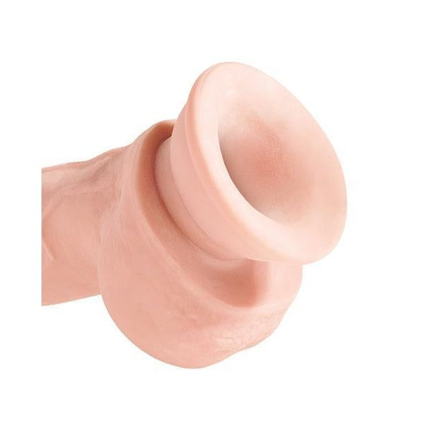 King Cock Plus 8 Inch Triple Density Realistic Dildo with Balls - Lifelike Silicone Adult Toy for Couples & Solo Play - Perfect for BDSM, Roleplay & Spicing Up Your Sex Life