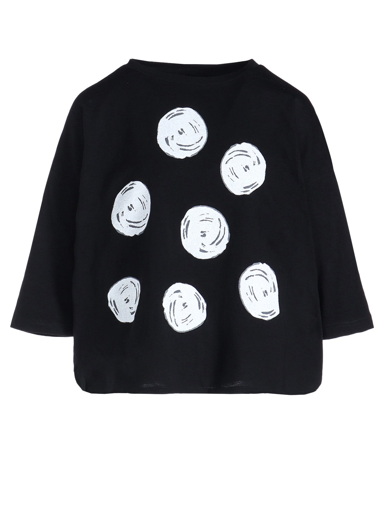 Soft Cotton Jersey Dot Print Dolman Sleeve Tunic Top for Women | Casual Loose Fit Blouse | Perfect for Office, Weekend Outings & Layering