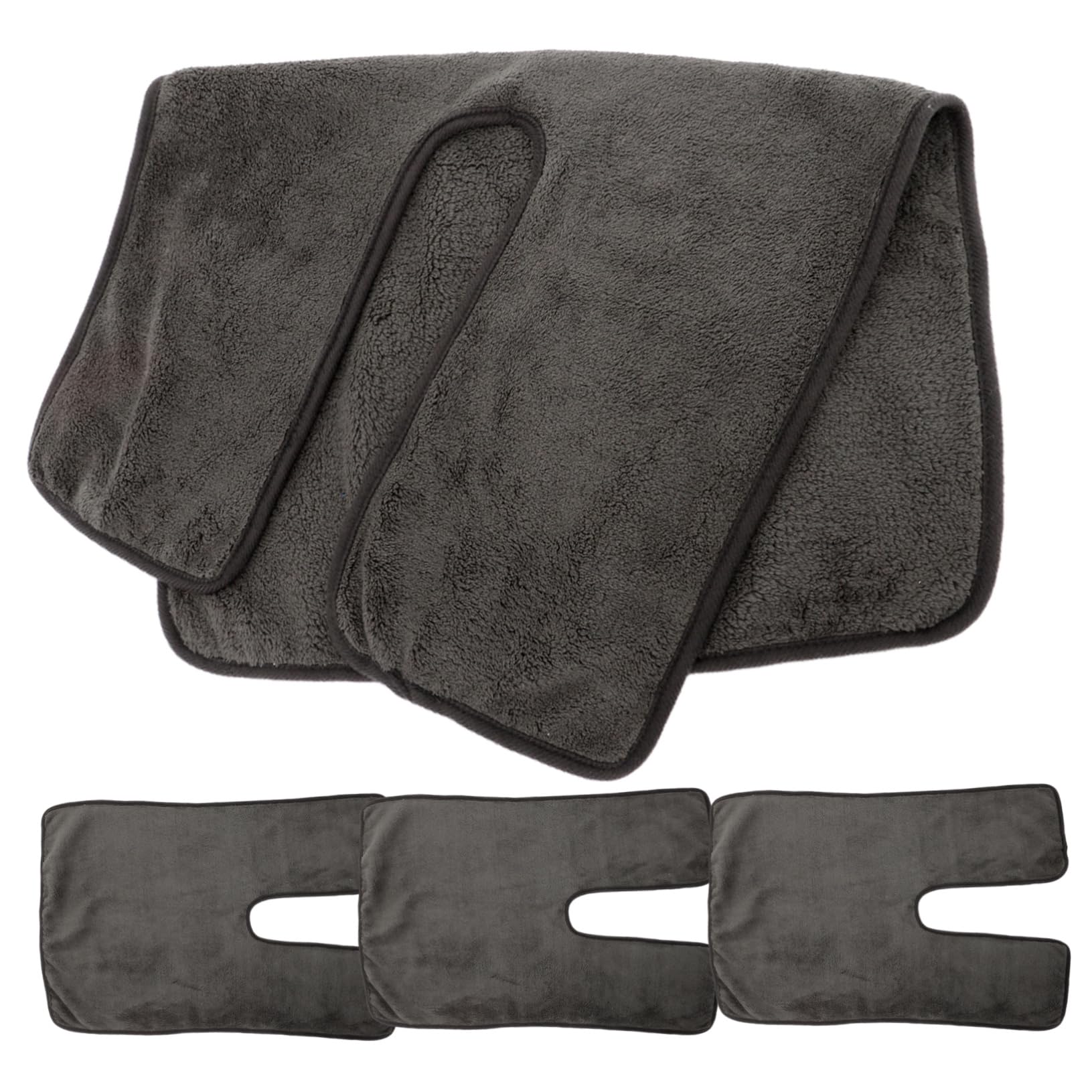 Healvian Soft & Absorbent Fleece Facial Towels for Estheticians - Spa & Massage Towels (Dark Grey) - Perfect for Facials, Skincare Treatments & Relaxing Spa Days