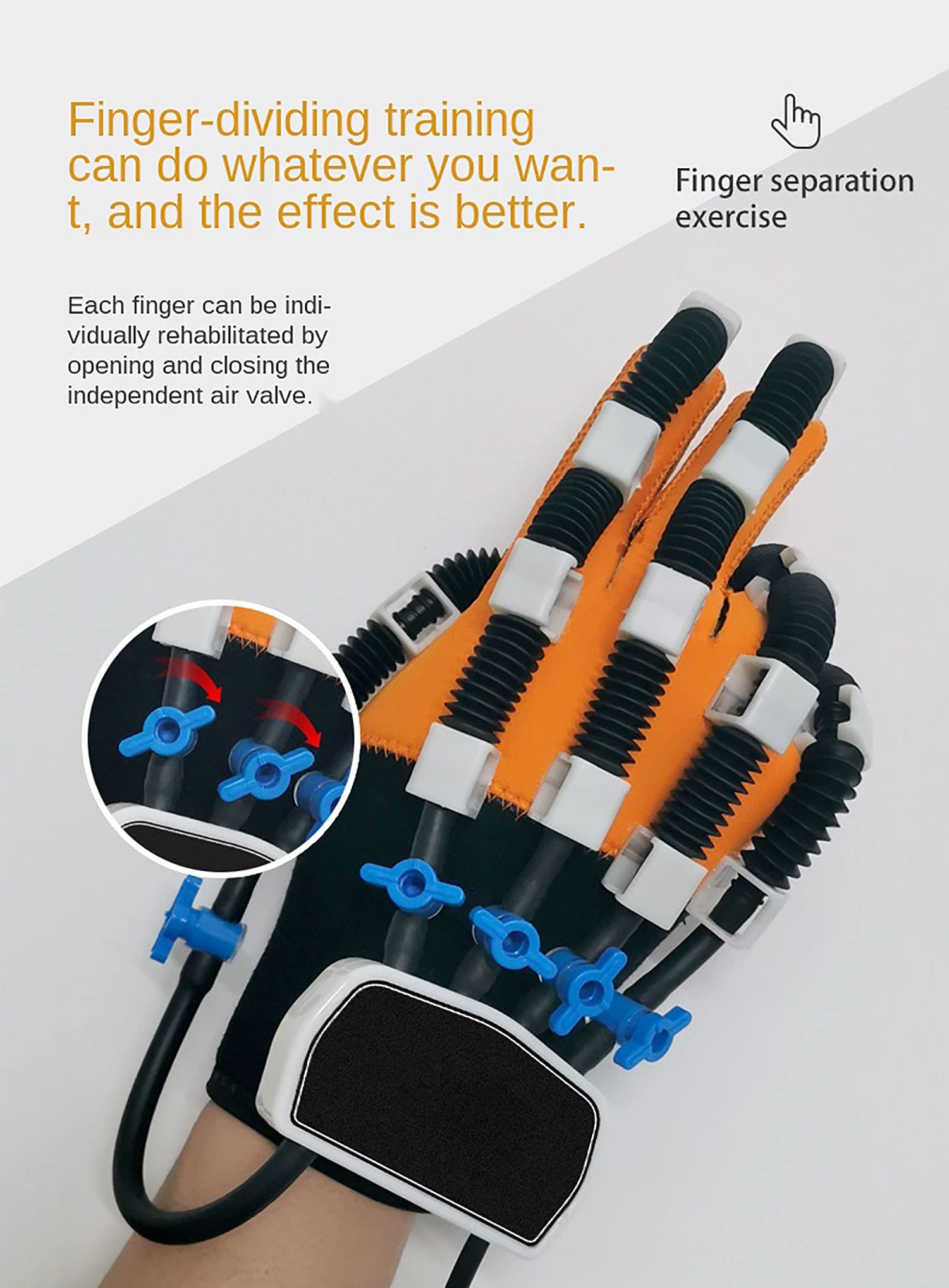 Rehabilitation Robot Gloves for Stroke & Hemiplegia Recovery - Hand Function Training Equipment, Finger Straightening Brace & Protector - Left Hand XL Size - Ideal for Post-Stroke Therapy & Daily Hand Mobility Support