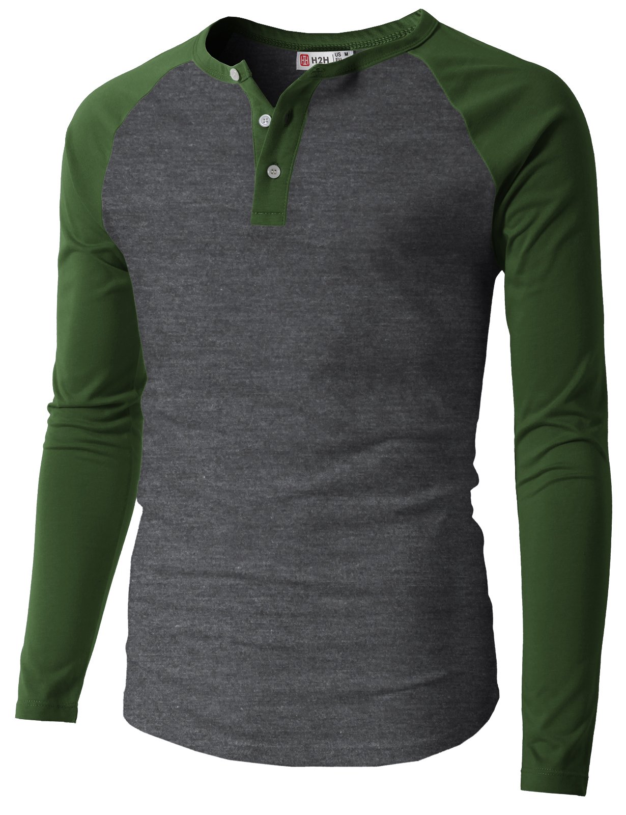Men's Casual Slim Fit Henley T-Shirts - Raglan Long & 3/4 Sleeve Baseball Jersey Shirts for Everyday Wear, Gym, and Outdoor Activities