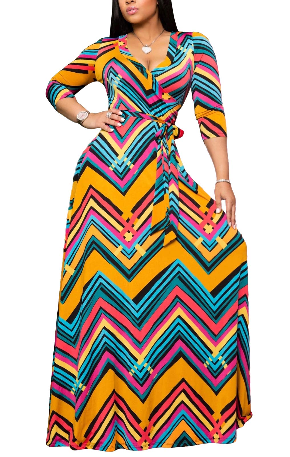 JTNFairy Women's Casual Floral Print Long Maxi Dress Plus Size 4X-6X, Boho Summer Beach Dress for Vacation, Party, Wedding Guest Outfit