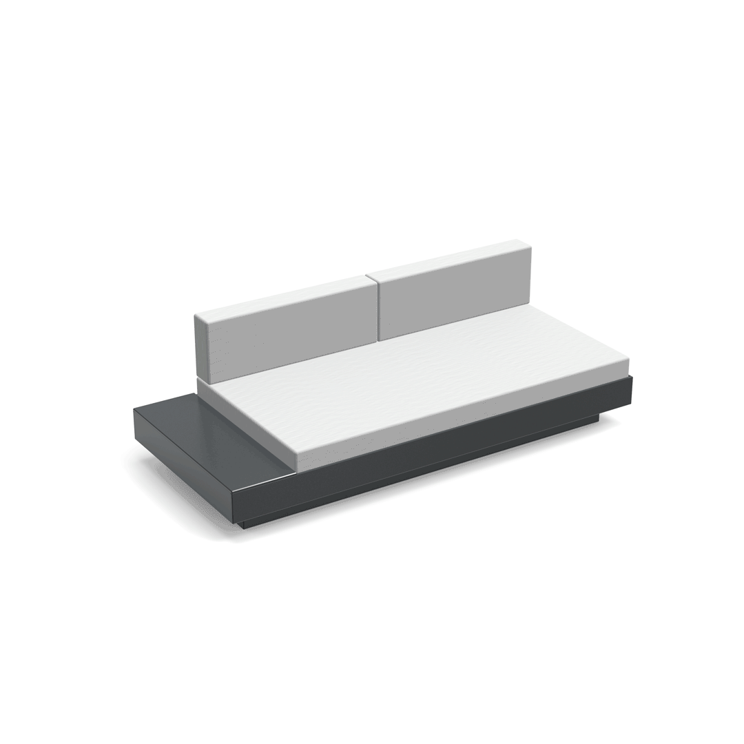 Loll Platform One Sectional Sofa with Coffee Table - Modern Modular Living Room Furniture for Small Spaces & Apartments