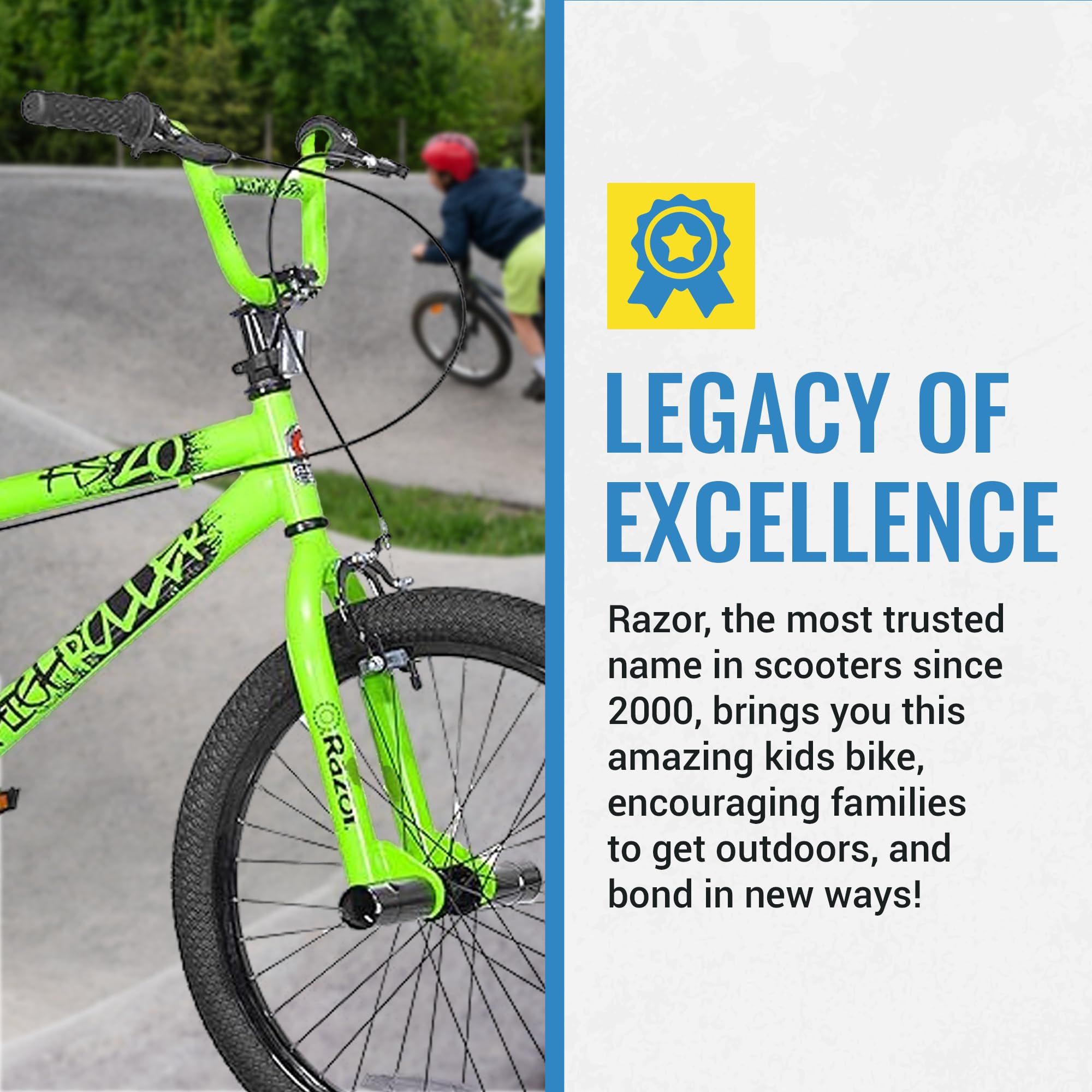 Razor High Roller 20-Inch BMX Freestyle Bike for Kids & Teens - Perfect for Stunts, Tricks, and Street Riding