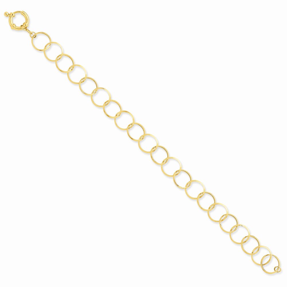 14K Gold Circle Chain Bracelet for Women - Dainty & Elegant Jewelry Gift for Birthday, Anniversary, Valentine's Day - Perfect for Layering or Everyday Wear
