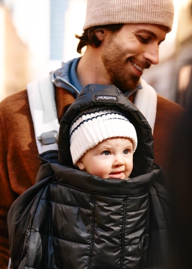 BabyBjörn Winter Cover for Baby Carrier - Black | Insulated Baby Carrier Cover for Cold Weather | Keep Baby Warm & Cozy in Stroller, Walks & Outdoor Adventures