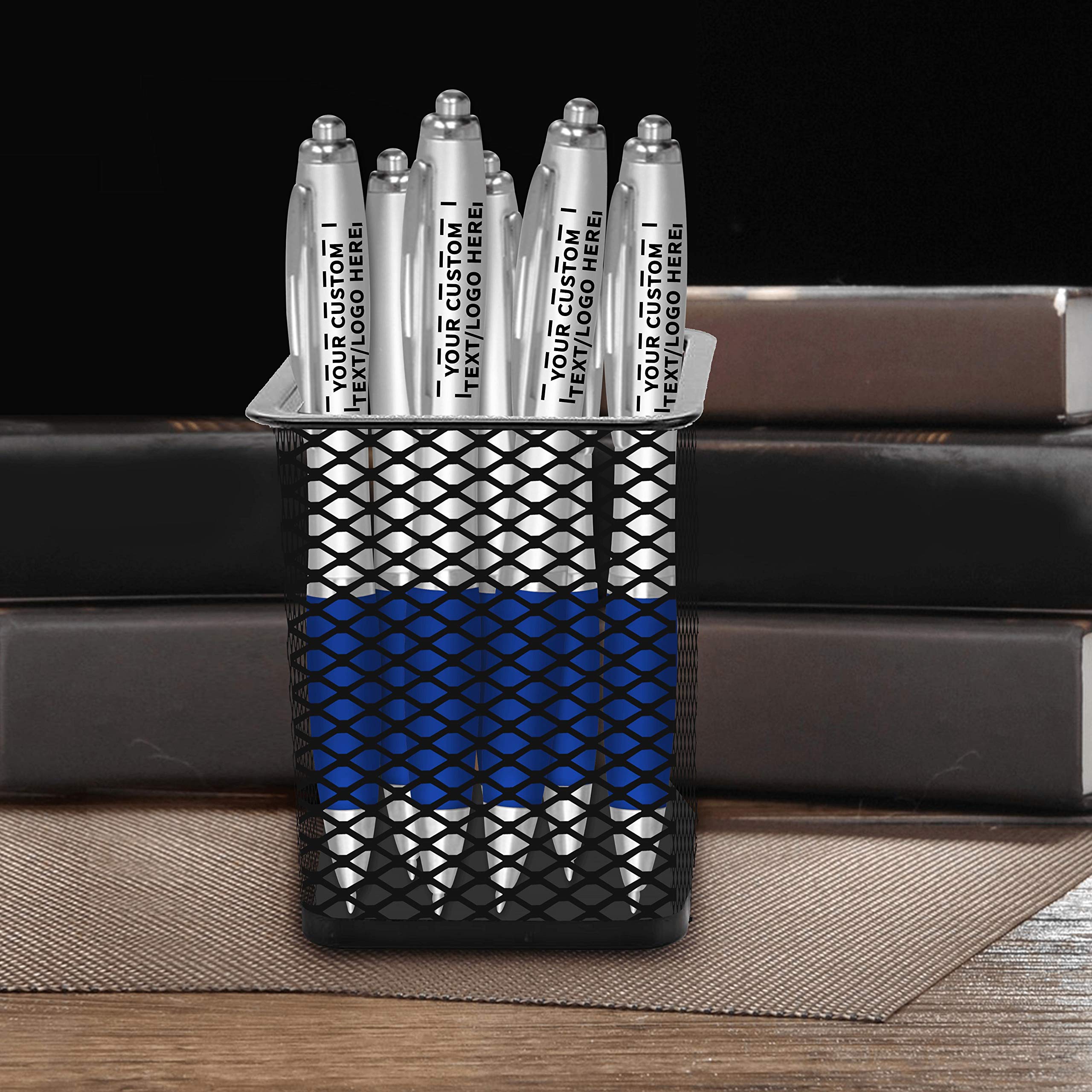 Custom Colored Grip Gel Pens - 100-Piece Bulk Pack with Personalized Options | Premium Smooth Writing for Office, School & Business | Ideal for Tradeshows, Events & Gift Giving - Blue