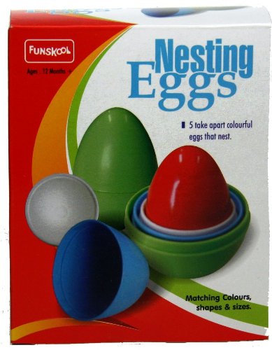 AB Gee Funskool Nesting Eggs – Colorful Stacking & Sorting Educational Toy for Toddlers – Perfect for Early Learning, Sensory Play & Fine Motor Skills Development