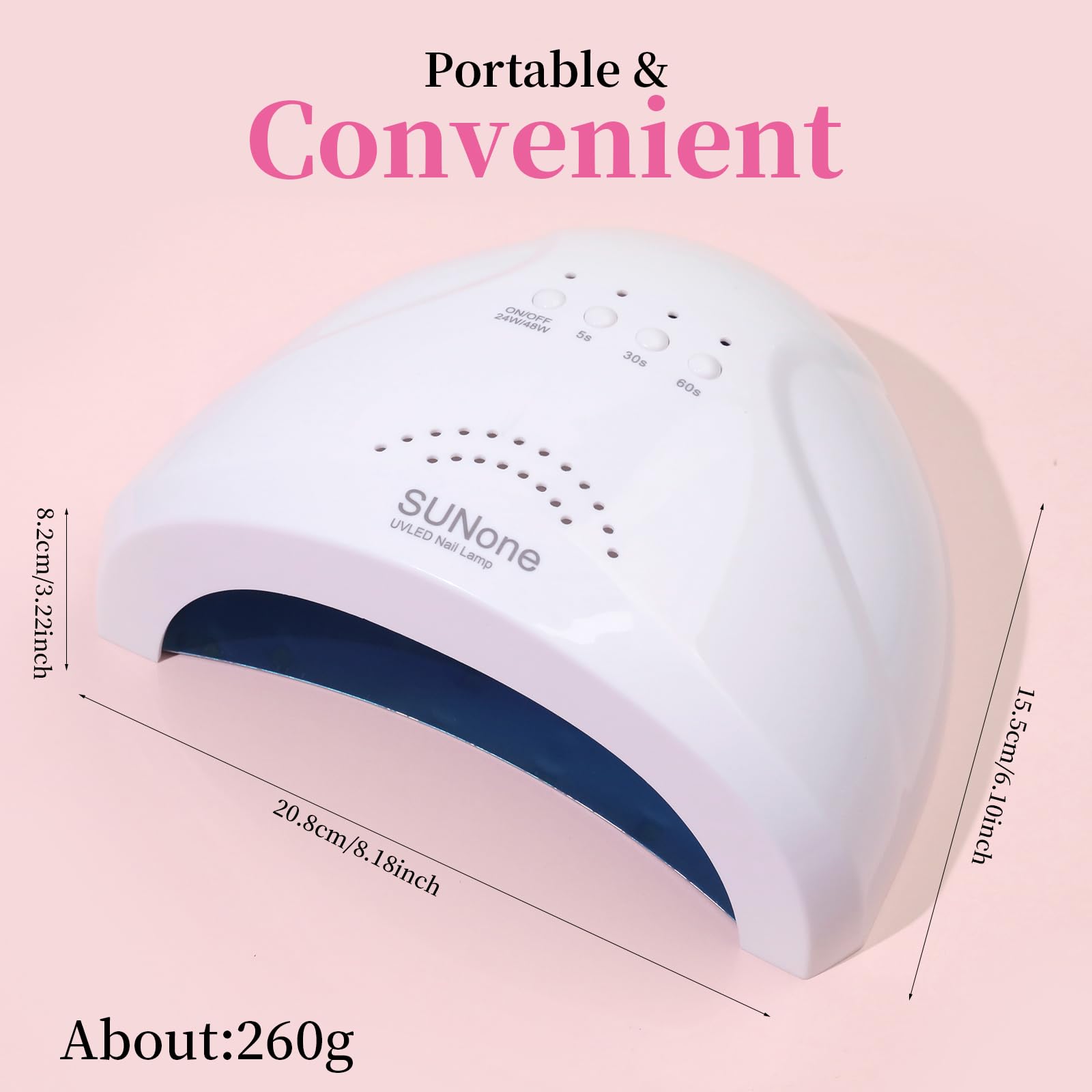 Professional 48W UV LED Nail Lamp with 3 Timers (5s/30s/60s) & Auto Sensor - Portable Gel Polish Dryer for Home & Salon Use - Perfect Gift for Women & Girls - Ideal for Manicures, Pedicures & Nail Art