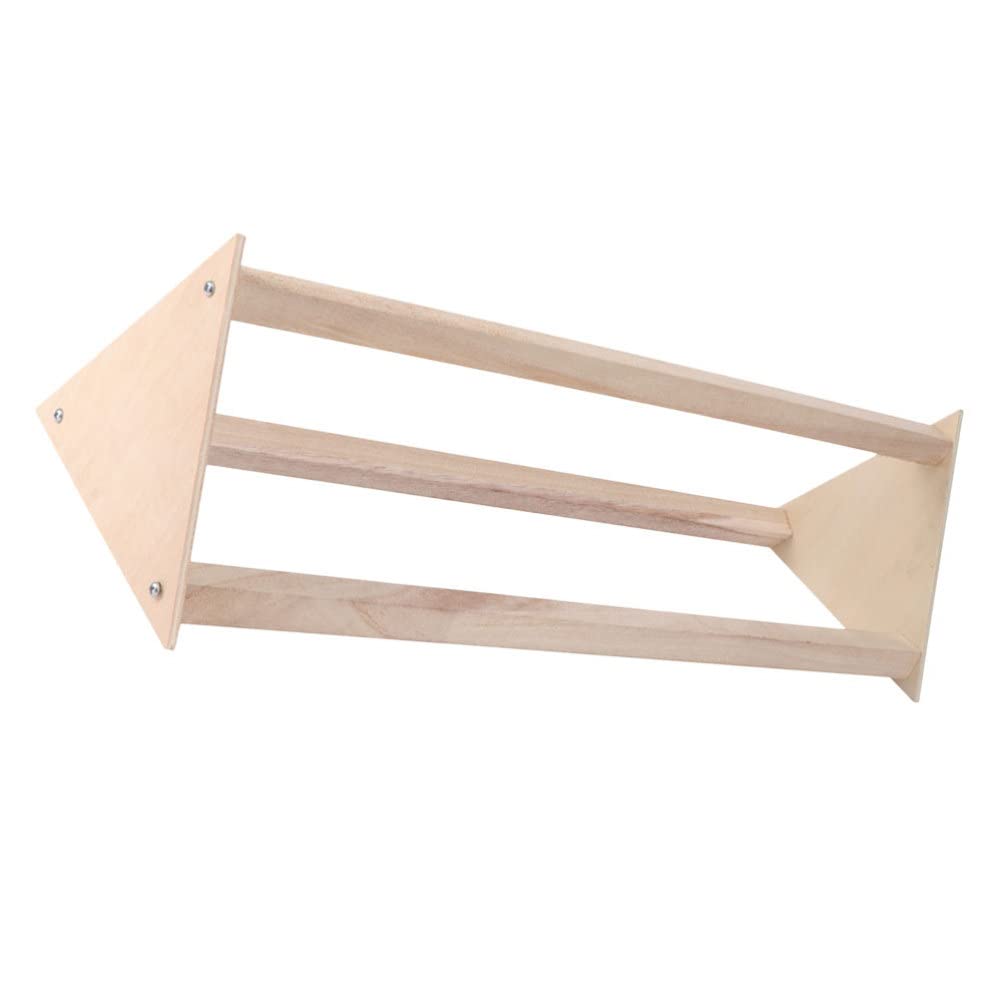 GANAZONO Wooden Chicken Perch Stand - Natural Wood Bird Toy for Parrots, Cockatiels & Small Birds - Roosting Bar, Swing & Play Gym - Perfect for Cage Accessories & Bird Enrichment Activities