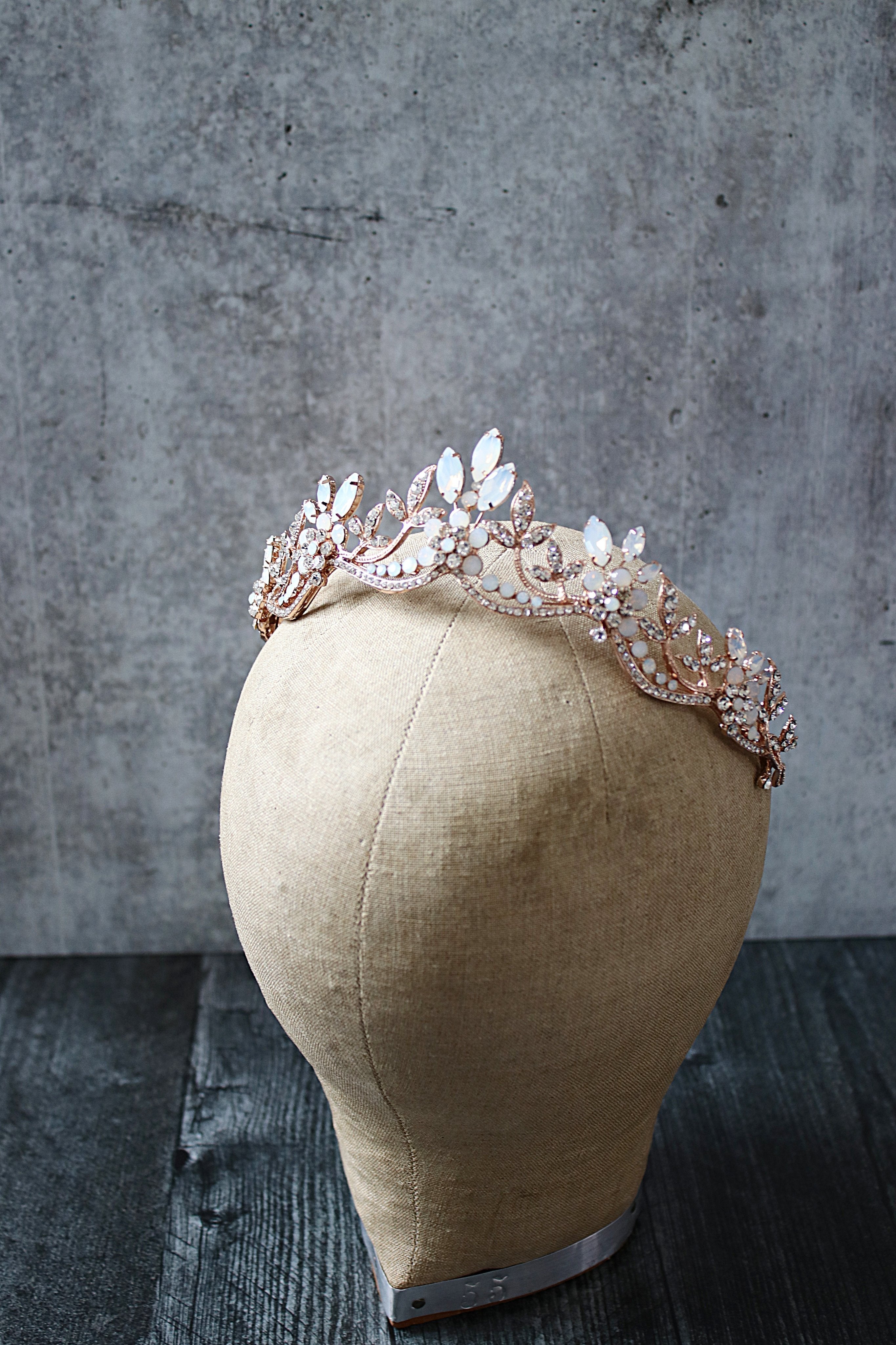 MAELYNN Silver Bridal Tiara - Elegant Rhinestone Wedding Crown for Bride, Princess, Prom, Pageant & Special Occasions
