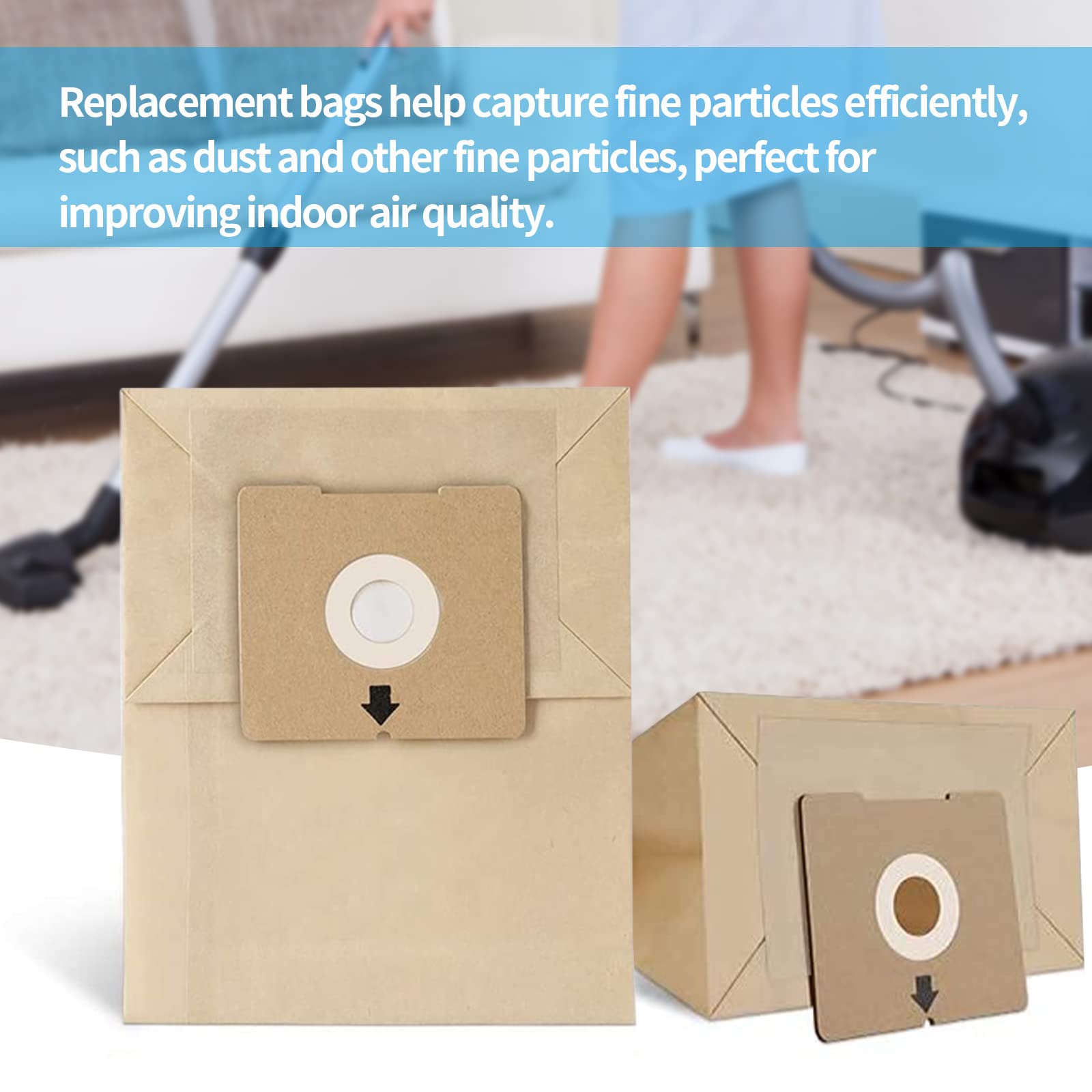 20PCS Replacement Vacuum Cleaner Dust Bags for Bissell Zing 4122 Series 2154A 2154W Canister Vacuum - Compatible with Part 2138425, 213-8425 - Perfect for Home Cleaning & Pet Hair Removal