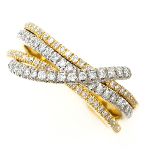 18K Yellow Gold & White Gold Diamond Ring for Women - Elegant Wedding, Engagement & Anniversary Jewelry Gift - Perfect for Proposals, Bridal Sets & Special Occasions