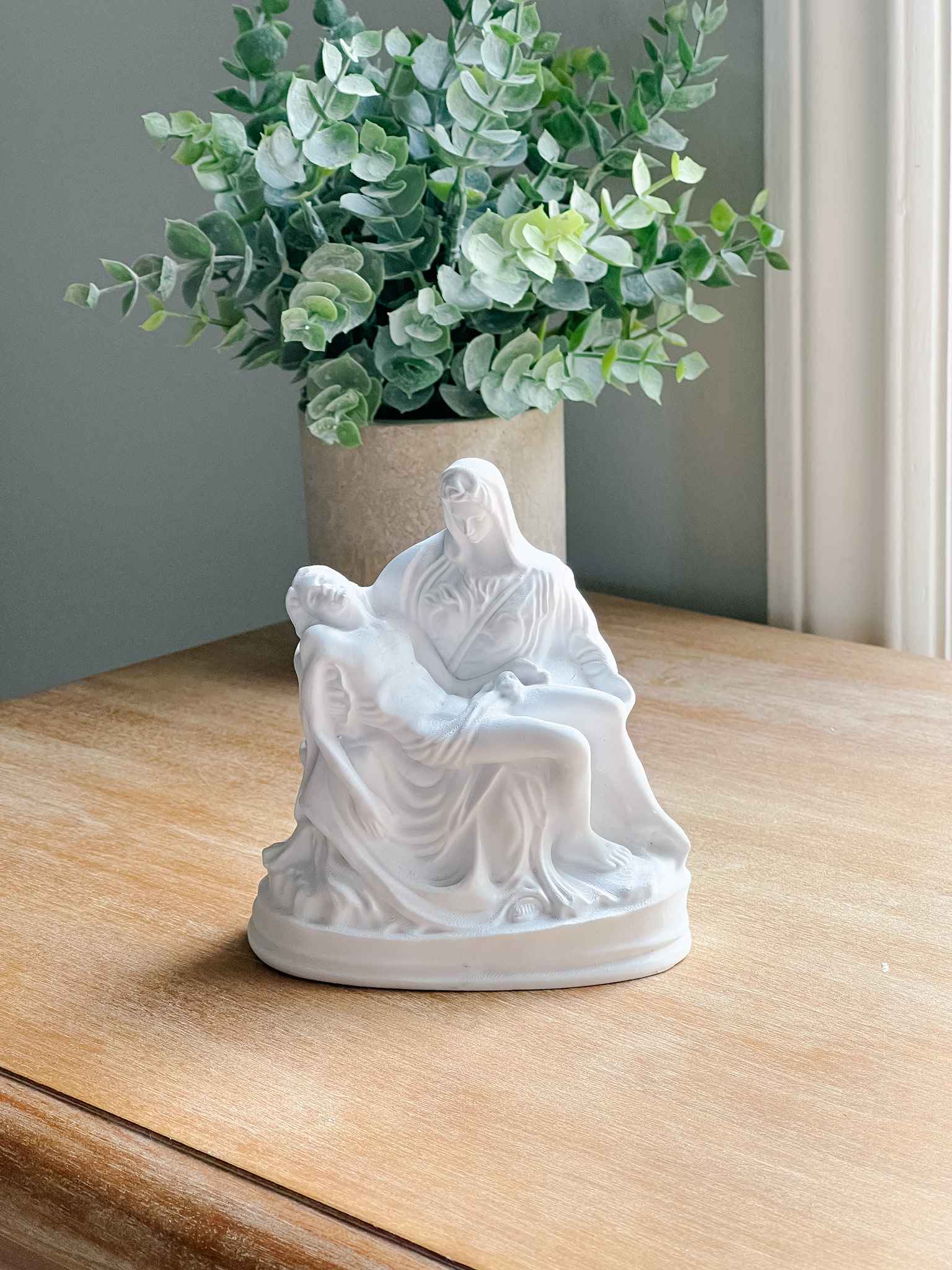 Pieta Statue - Handcrafted Virgin Mary & Jesus Sculpture for Home Decor, Garden, and Church Altar | Religious Art & Christian Gift