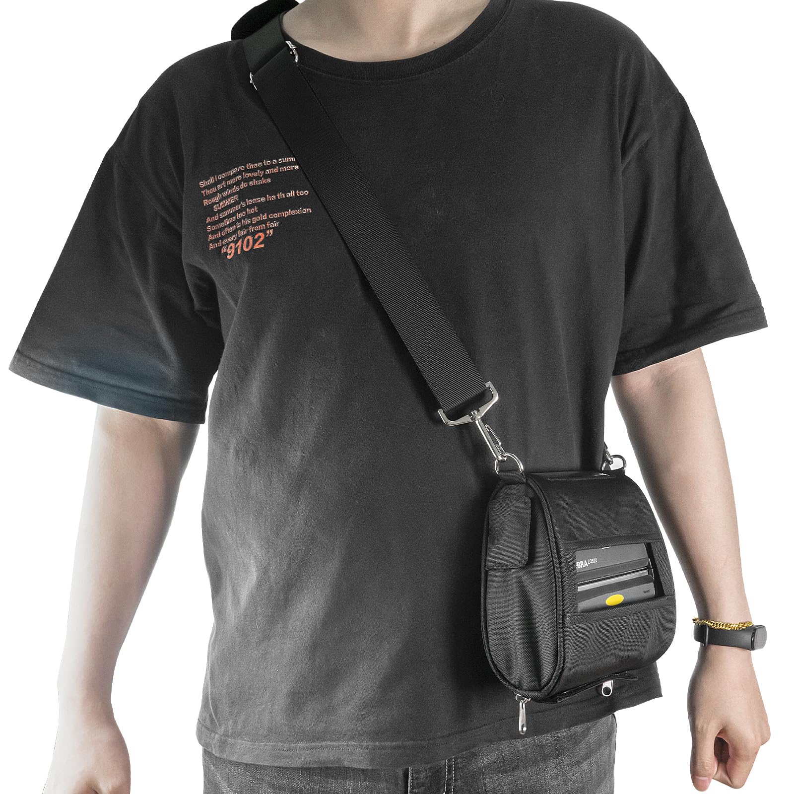 Premium Carrying Case for Zebra ZQ520 & ZQ521 Label Printers - Durable Shoulder Holster with Belt Clip - Ideal for Warehouse, Retail & Logistics Professionals