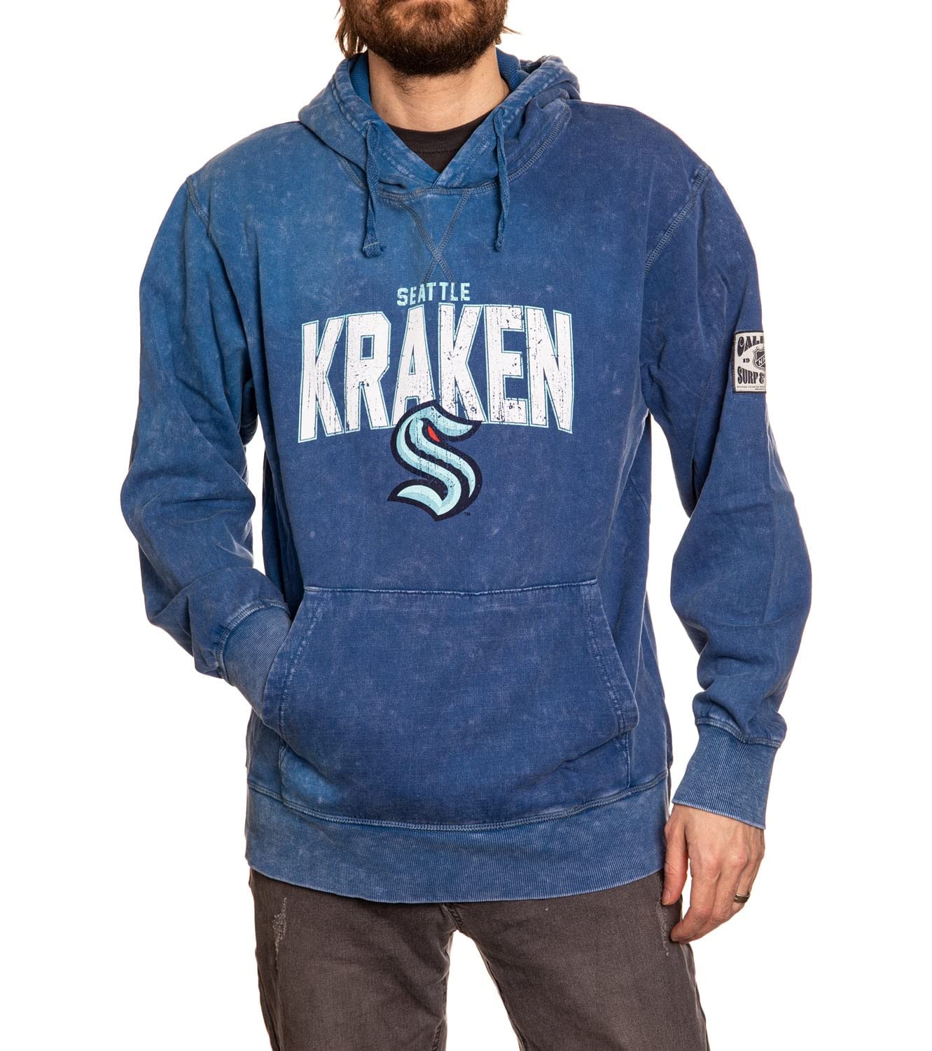 Calhoun NHL Surf & Skate Unisex Acid Wash Pullover Hoodie - Stylish & Comfortable for Skating, Surfing & Casual Wear