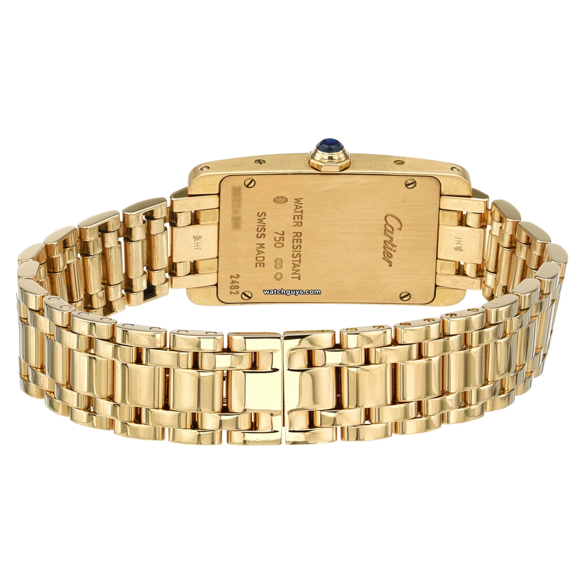 Cartier Tank Americaine W26015K2 18K Yellow Gold Luxury Watch - Perfect for Formal Events & Business Occasions