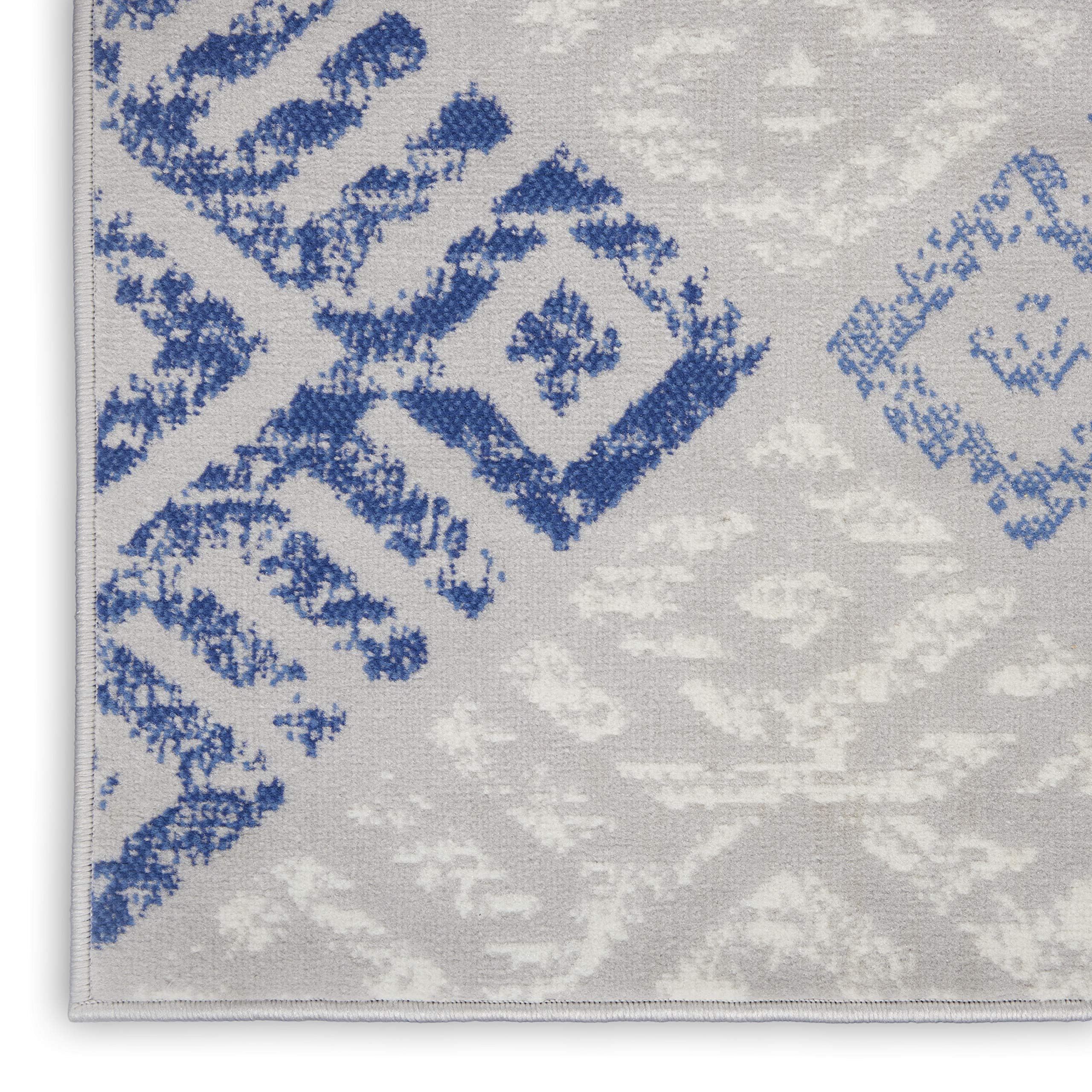 Nourison Whimsicle Tribal Grey Blue 8'4