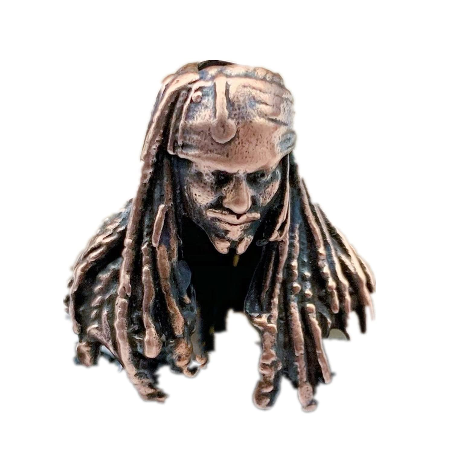 Vintage Brass Pirate EDC Beads - DIY Paracord Keychain Accessories for Survival Gear, Tactical Bracelets & Outdoor Adventure Essentials