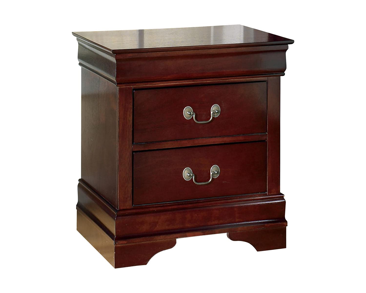 Signature Design by Ashley Alisdair Traditional 2-Drawer Nightstand in Dark Brown - Bedroom Side Table with Storage for Bedside Essentials