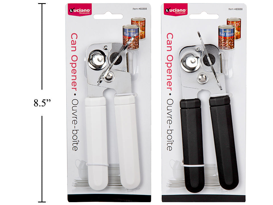Premium LUCIANO GOURMET Can Opener - Smooth Edge, Easy Grip Handle for Effortless Opening - Perfect for Kitchen, Camping & Emergency Preparedness