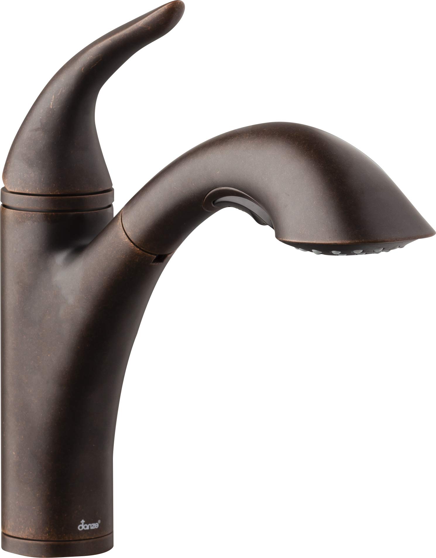 DANZE D455121BR Tumbled Bronze Kitchen Faucet - High Arc Pull Down Sprayer, Single Handle Commercial Grade Stainless Steel Sink Faucet for Modern Farmhouse & Restaurant Kitchens