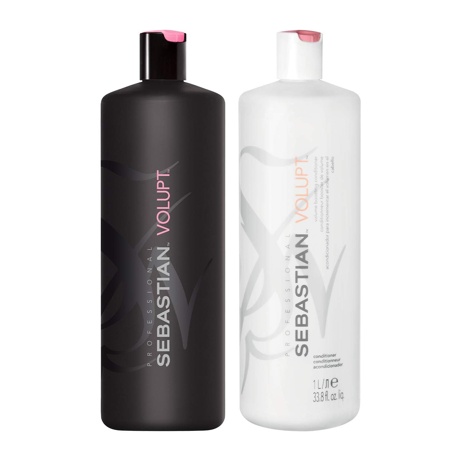 Sebastian Professional Volupt Shampoo & Conditioner Set 33.8 oz - Volume Boosting for Fine, Natural & Color-Treated Hair - Hydrating Liter Duo for Salon-Worthy Results - Perfect for Daily Use & Special Occasions