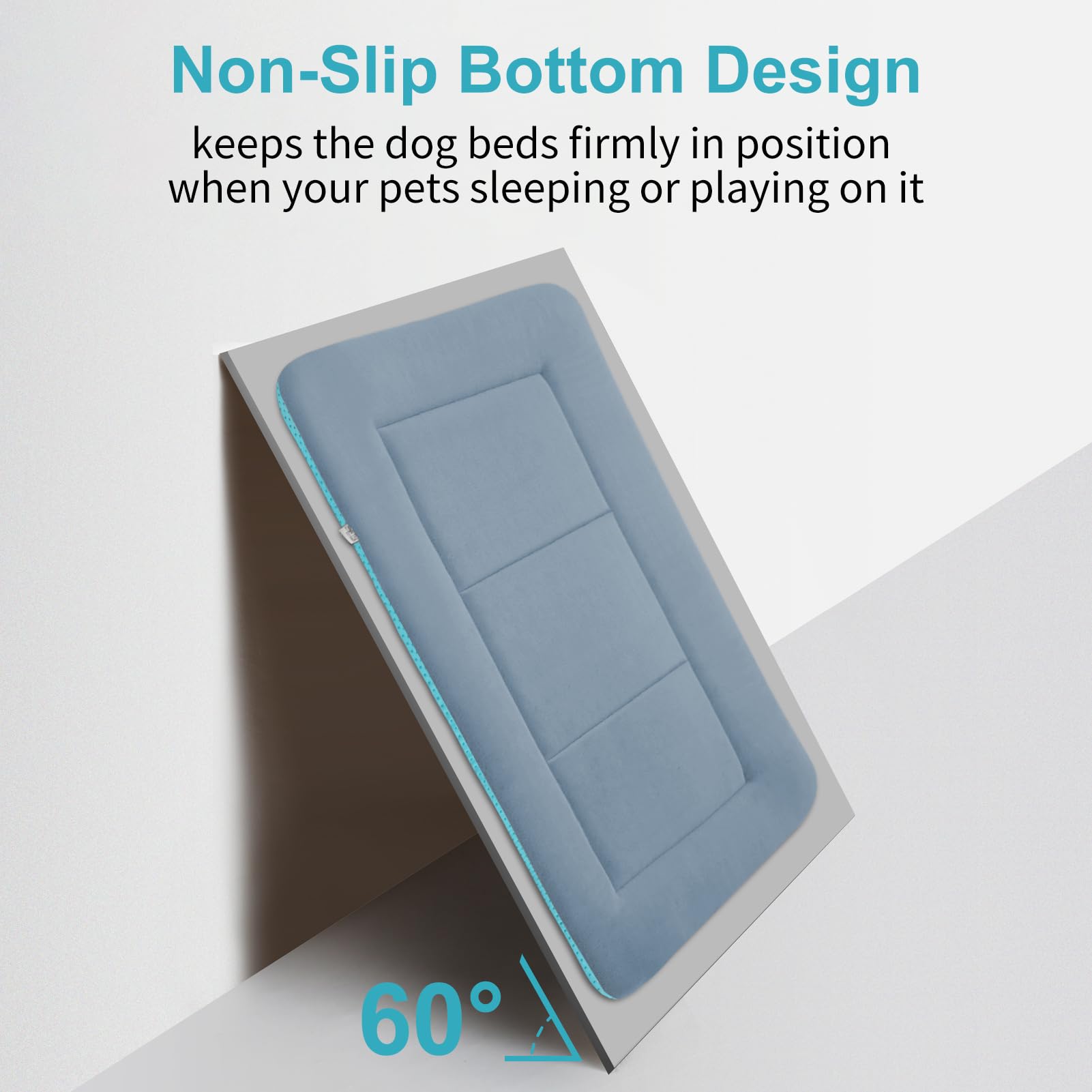 **Magic Dog Plush Bed for Medium & Large Dogs - Soft Washable Crate Pad, 36