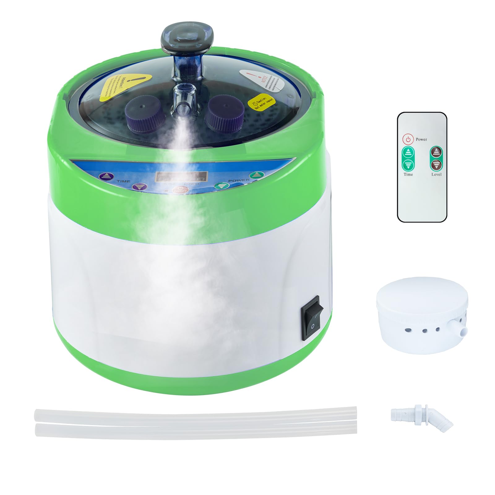 ZONEMEL 4L Remote Control Sauna Steamer Pot - Stainless Steel Steam Generator with Herbal Box & Timer Display for Home Spa, Body Detox & Relaxation | Perfect for Personal Wellness, Aromatherapy & Stress Relief