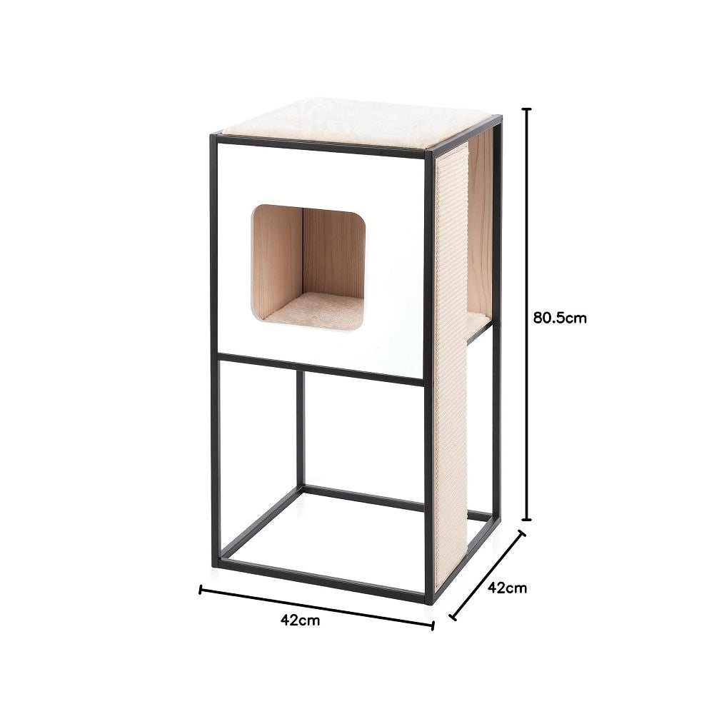 Premium Cat Scratching Post for Indoor & Outdoor Use - Durable Patio Cat Tree with Sisal Rope for Clawing, Scratching & Play - Perfect for Backyard, Balcony & Home Decor
