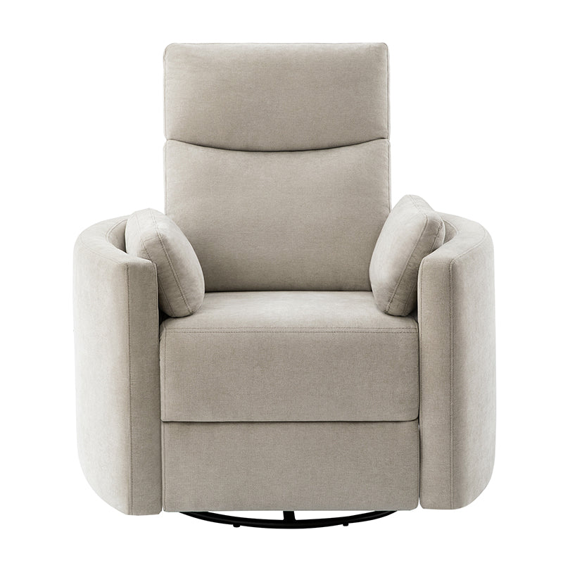 Monica Swivel Rocker Power Recliner Chair with Adjustable Headrest & Lumbar Support - Optional Removable Pillows - Perfect for Living Room, Home Theater & Relaxation