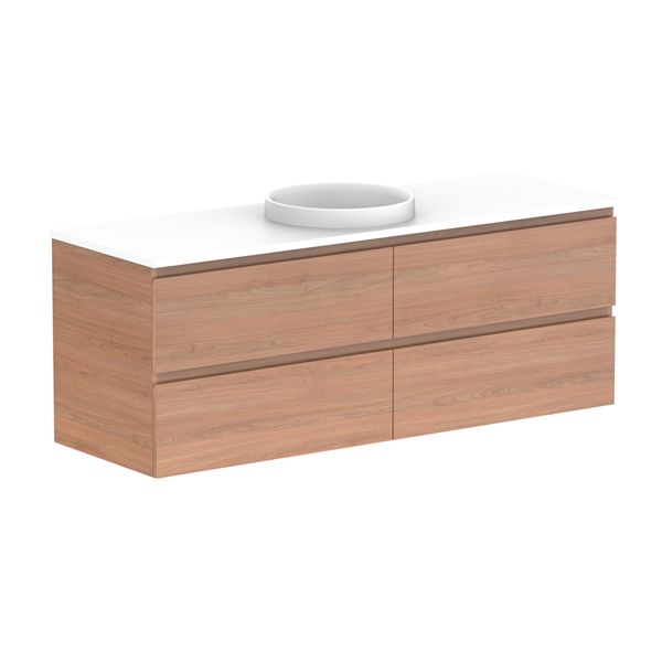 ADP Glacier Pro All Drawer Twin Vanity with Caesarstone Countertop - Modern Bathroom Vanity Set with Soft Close Drawers for Master Bath & Guest Bath Remodel