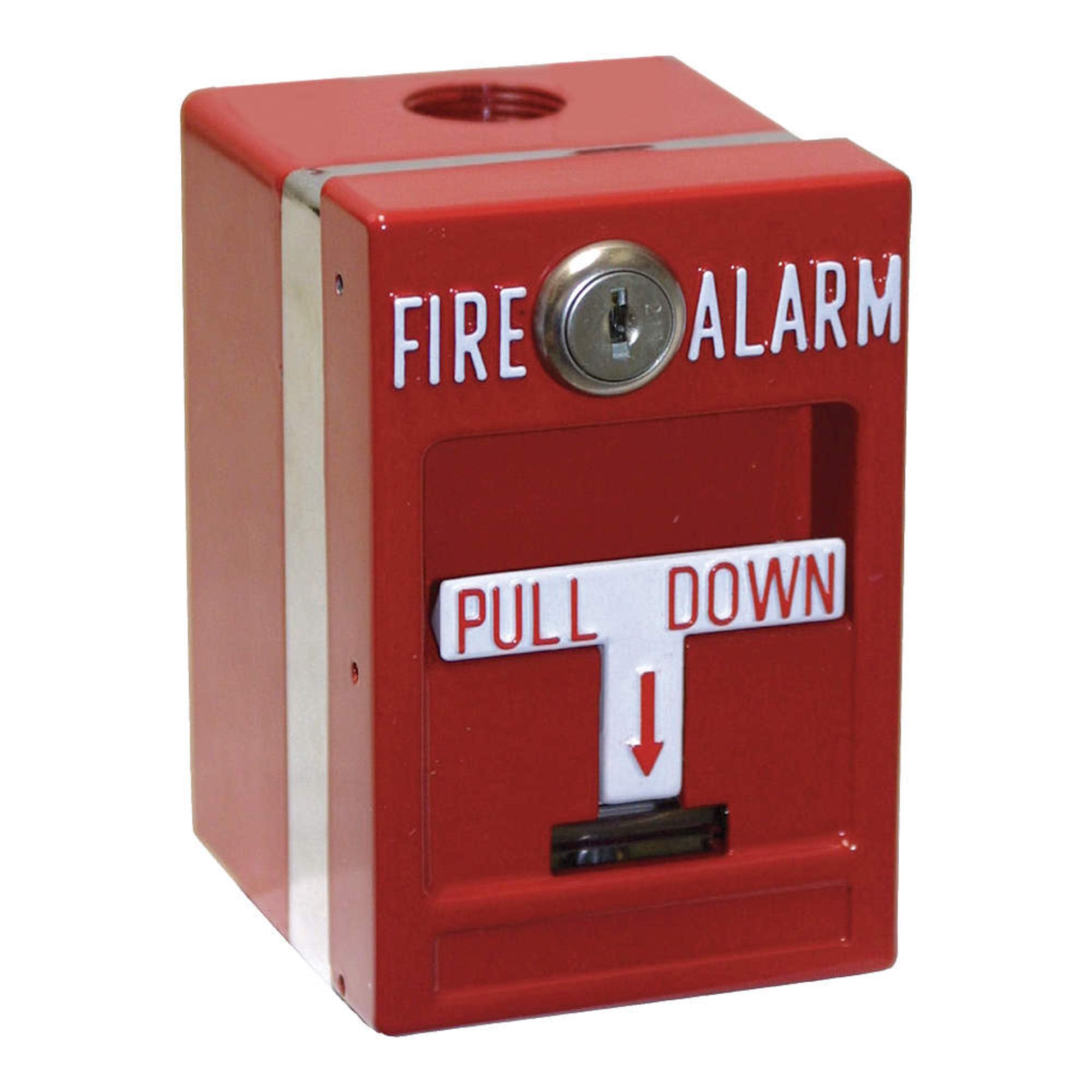 Fire Alarm Weatherproof Pull Station with Double Action Key - Ideal for Commercial Buildings, Schools, and Industrial Facilities